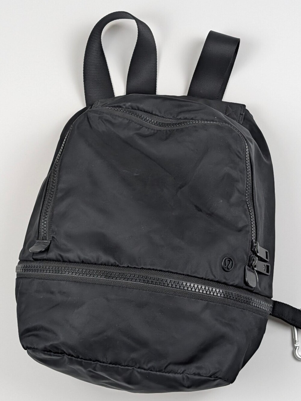 Lululemon Mini Backpack Black Nylon Athleisure Clean Fit Quiet Luxury Daypack - Picture 7 of 10